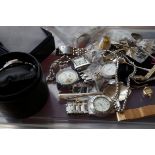 Collection of dress watches & costume jewellery