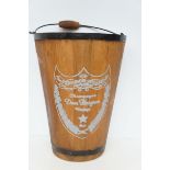 Reclaimed wooden bucket Dom Perignon champagne