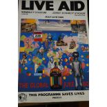 Live Aid concert program - wembley stadium