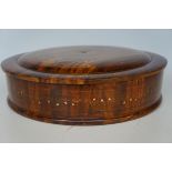 Large inlaid circular box