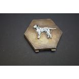 Silver compact with enamel Dalmatian(possibly late