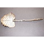 Designer silver leaf spoon, Sheffield 2003 maker P