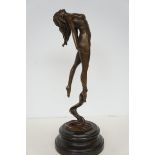 Bronze art deco lady