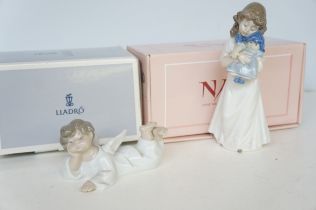 Lladro figurine & Nao figurine - both with boxes