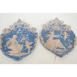 Early pair of wall plaques classical design - unma