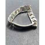 Gents silver bark bracelet