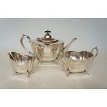 Silver plated 3 piece tea set