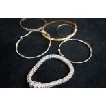 Collection of silver bangles