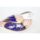 Royal crown derby boxed quail with gold stopper