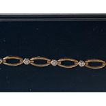9ct gold bracelet & 12 diamonds