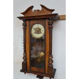 Early 20th century wall clock with key