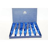 Aynsley knife set 6 boxed knives with ceramic hand