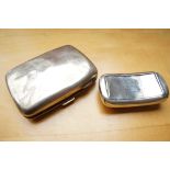 Silver cigarette case c1919 together with a white