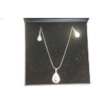 Silver necklace & earring set boxed