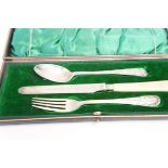 Boxed plated knife, fork & spoon