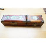 2x Chinese style jewellery boxes (both fitted)