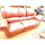 Modern 3 seater electric leather couch