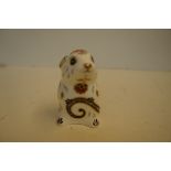 Boxed Royal crown derby mouse with gold stopper