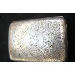 Silver cigarette case - full chester hallmarks Wei