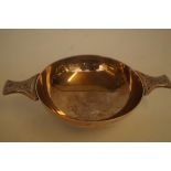 Silver plate twin handled bowl