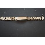 1970's gents bark effect silver bracelet with vaca