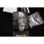 Police gents wristwatch original case & spare link