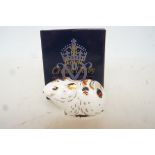 Royal crown derby bank vole boxed with gold stoppe
