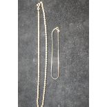 9ct god rope necklace together wth a 9ct gold brac