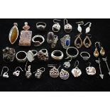 Collection of silver jewellery