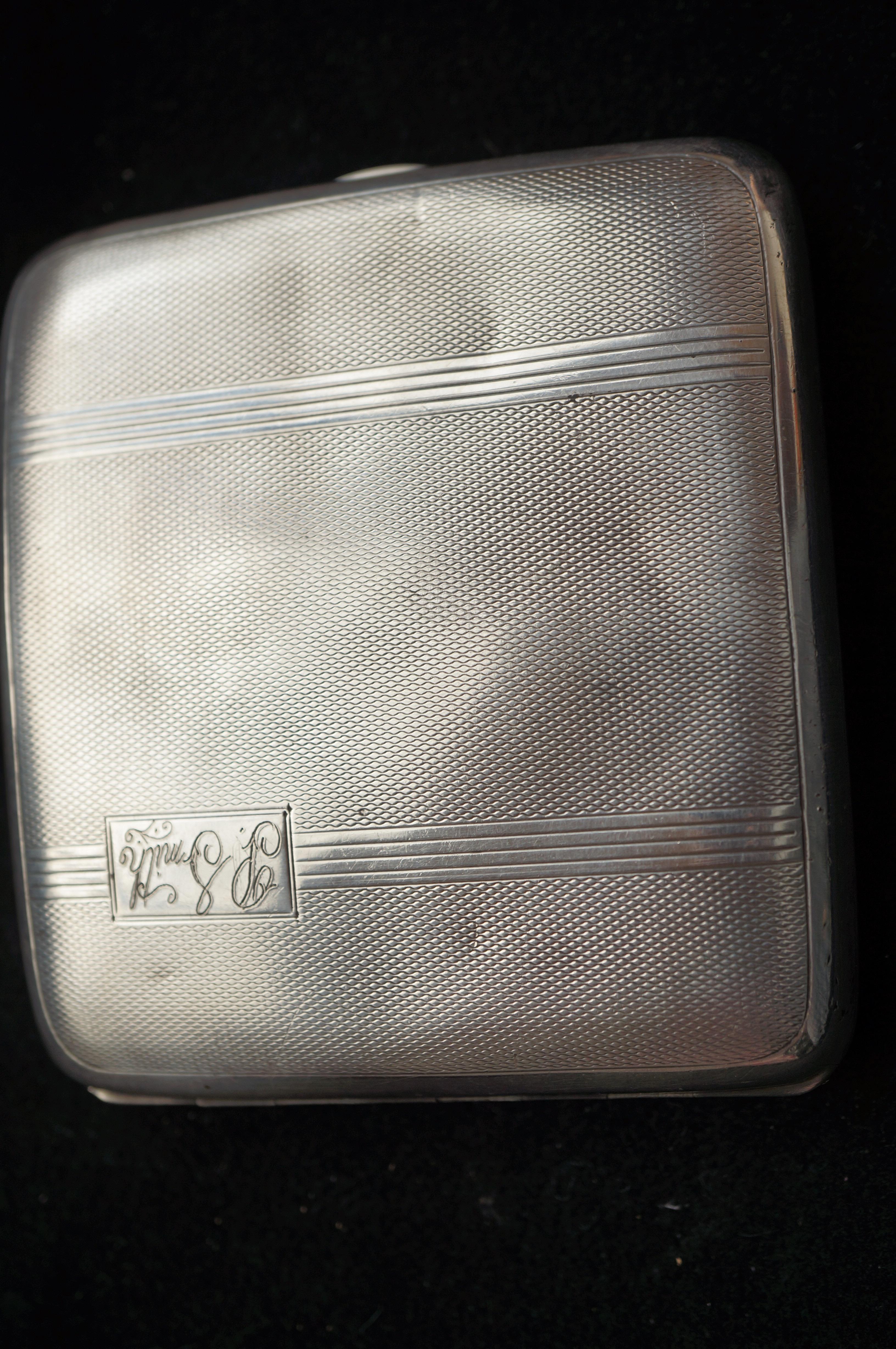 Silver cigarette case 131g Birmingham