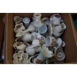 Large collection of crested ware to include W H Go