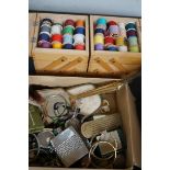 Box of collectables to include a cantilever sewing