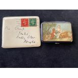 Enamelled cigarette case in the form of a letter &