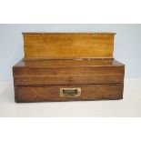 Oak cutlery box(vacant) & 1 other