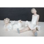 Lladro baby angel together with Nao ballerina