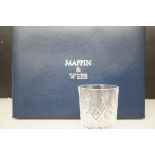 Mappin & Webb case set of 6 whiskey tumblers - uno