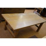 Heavy solid oak low table