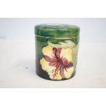Vintage Moorcroft hibiscus lidded jar queen Mary s