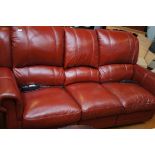 Modern 3 seater leather recliner