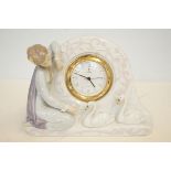 Lladro mantle clock 5777 - flower missing