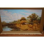 Sidney P Winder large oil on Board Country Farming