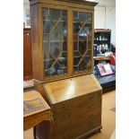 Large victorian 4 drawer bureau bookcase