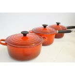 3x Le Creuset pans