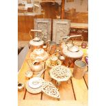 Collection of brass & copper ware to include victo