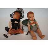 Pair of 1950's toy dolls