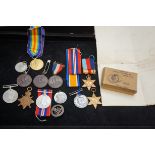 WWI MEDAL x2 PTE.W.BUNCE Lancashire regiment (2 SAME NAME) African star- unnamed, 1939-45 star