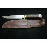 J Nowill & sons knife with leather scabbard