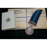 Queen Elizabeth II Malaya General service medal 23061462 SGT.J.W.BAMBER With as