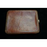 Vintage leather bound cigarette case