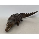 Carved wooden crocodile